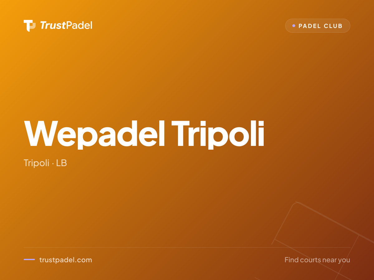 Wepadel Tripoli padel club