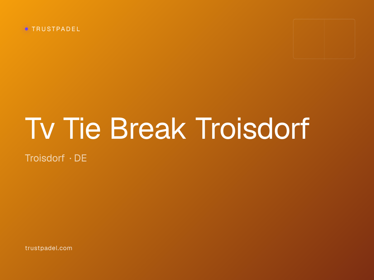 Tv Tie Break Troisdorf padel club