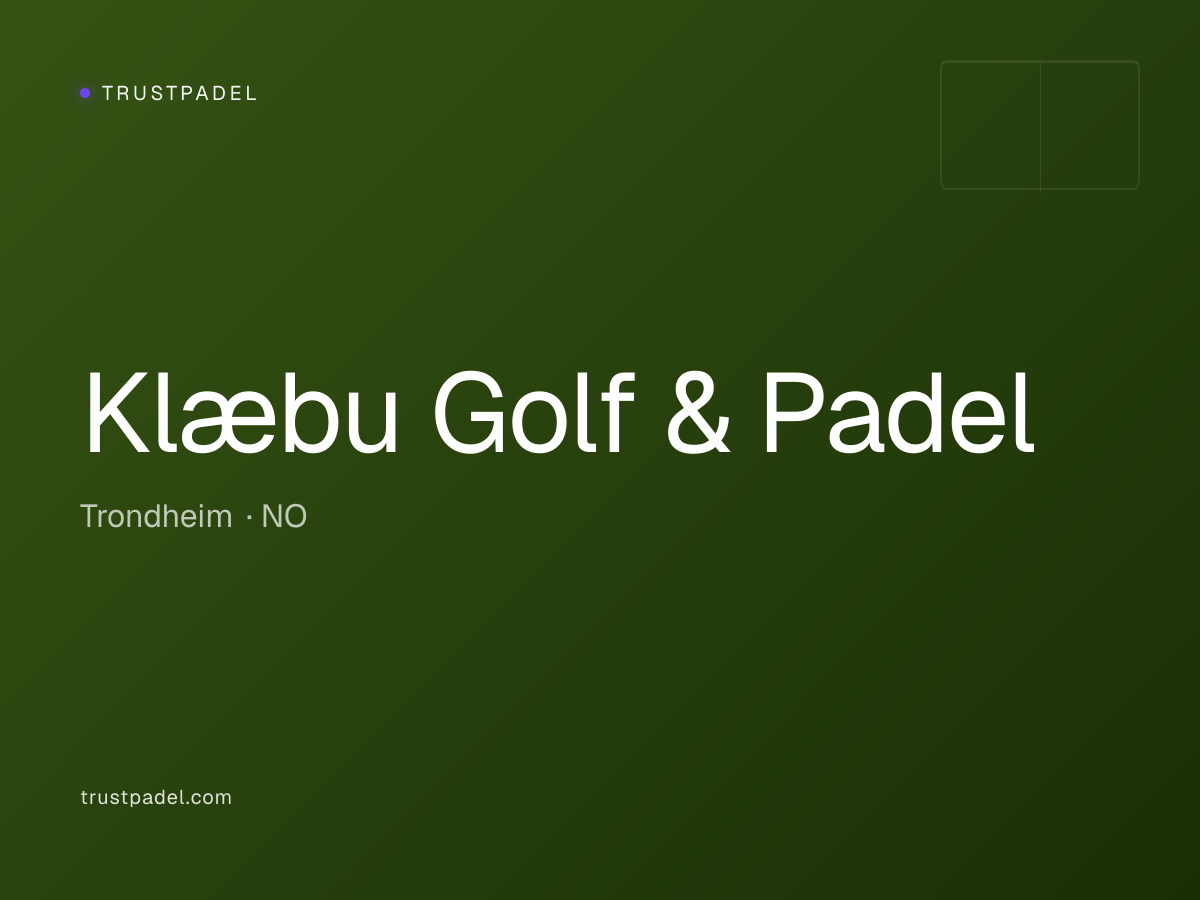 Klæbu Golf & Padel padel club