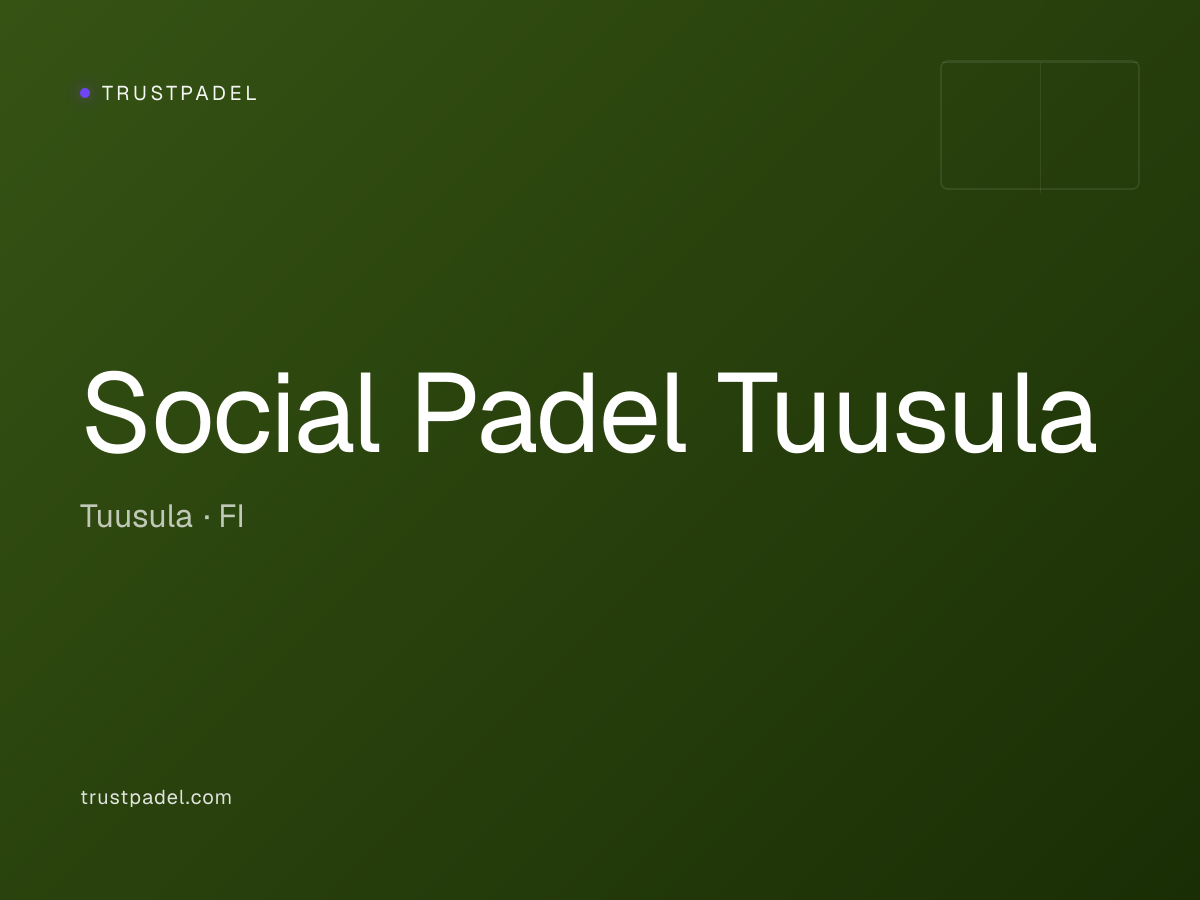 Social Padel Tuusula padel club
