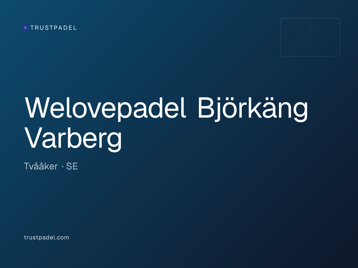 Welovepadel Björkäng Varberg padel club