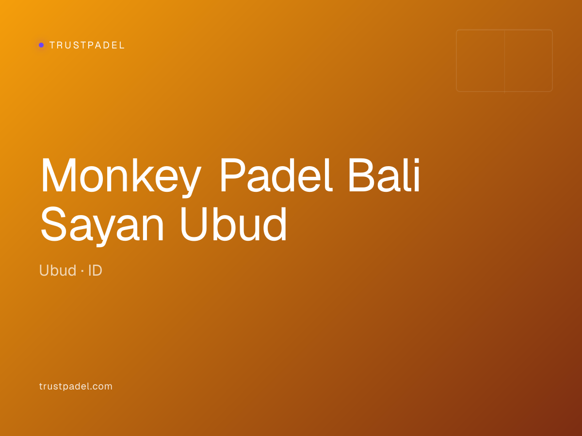 Monkey Padel Bali Sayan Ubud padel club