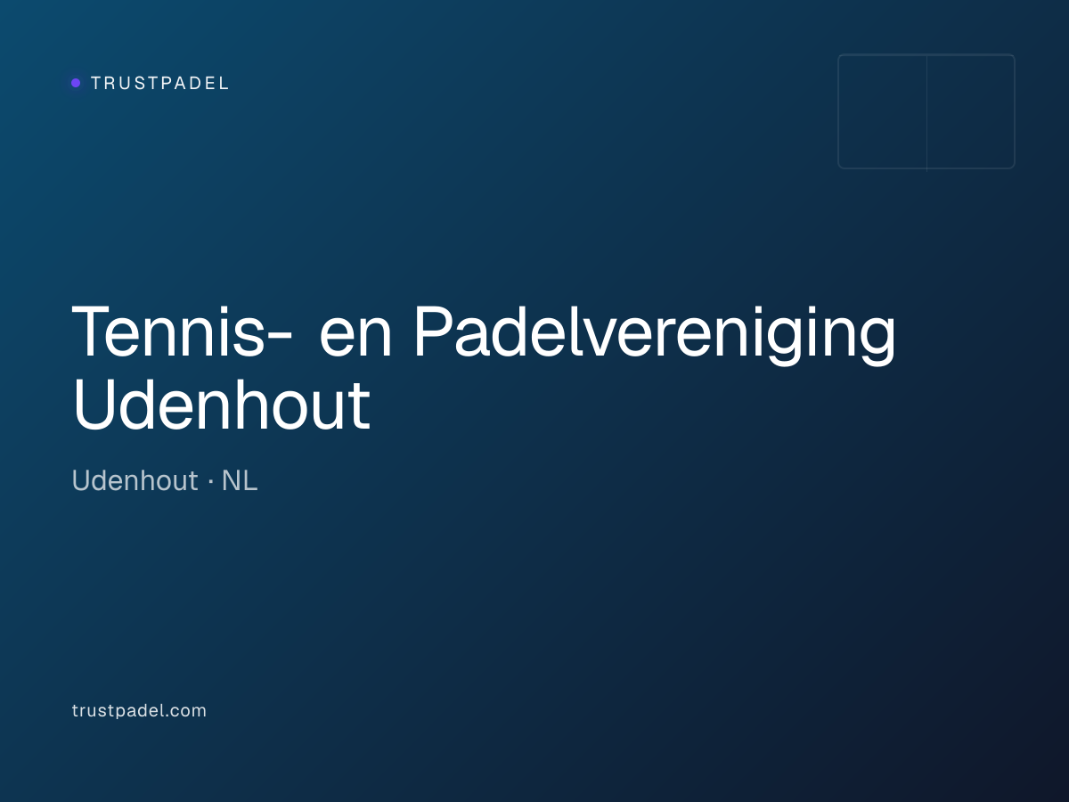 Tennis- en Padelvereniging Udenhout padel club