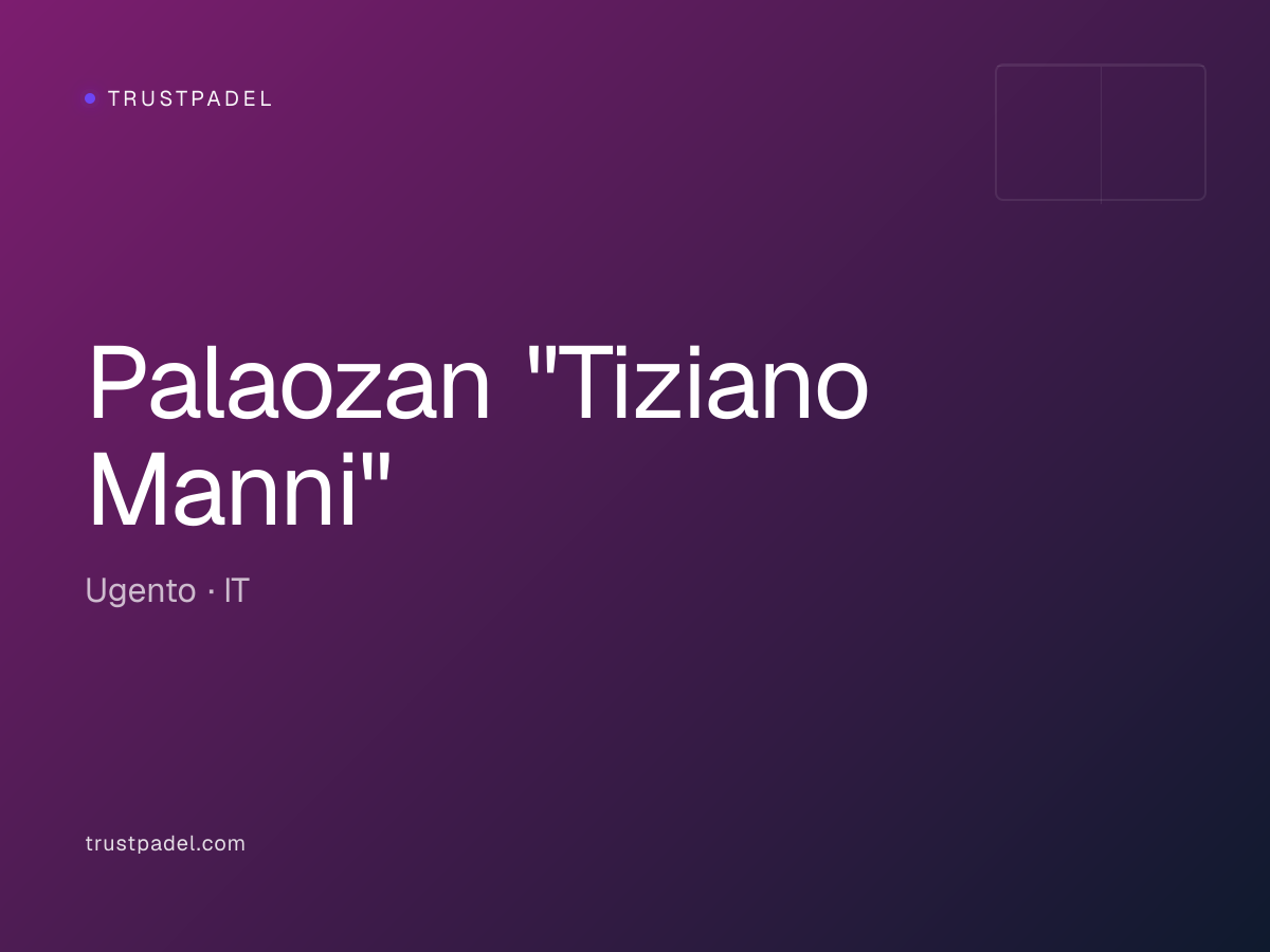 Palaozan "Tiziano Manni" padel club
