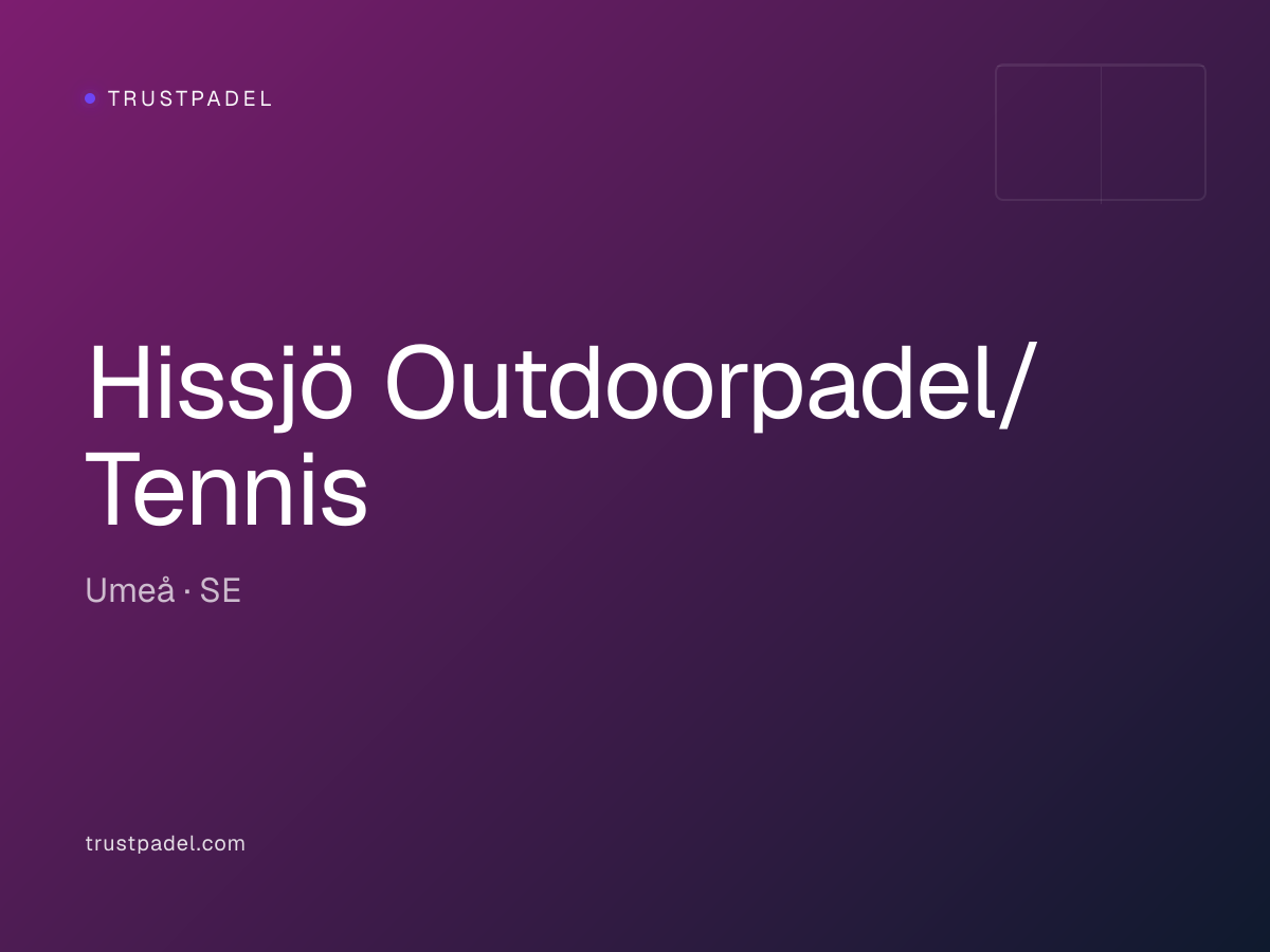 Hissjö Outdoorpadel/Tennis padel club