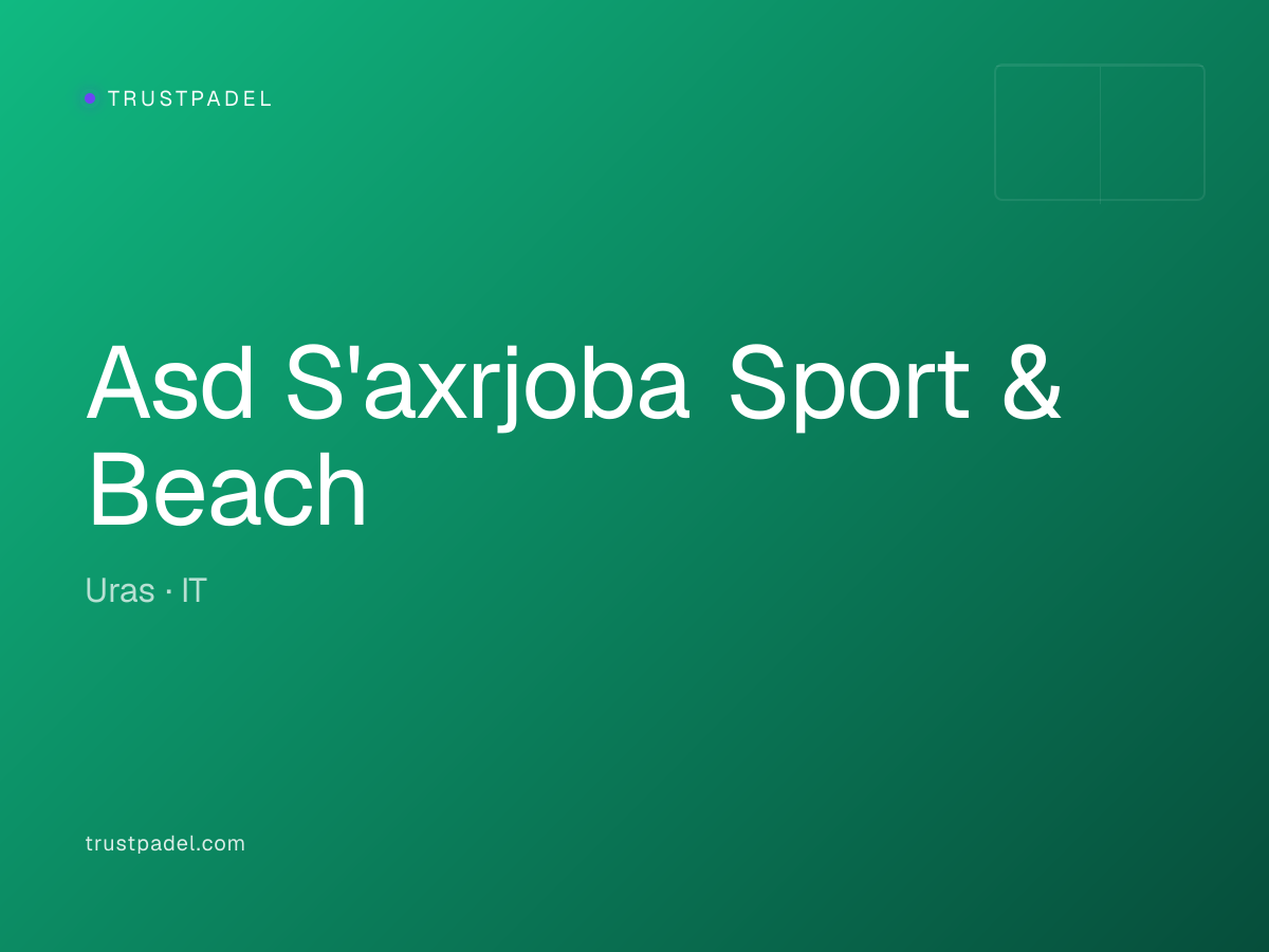 Asd S'axrjoba Sport & Beach padel club