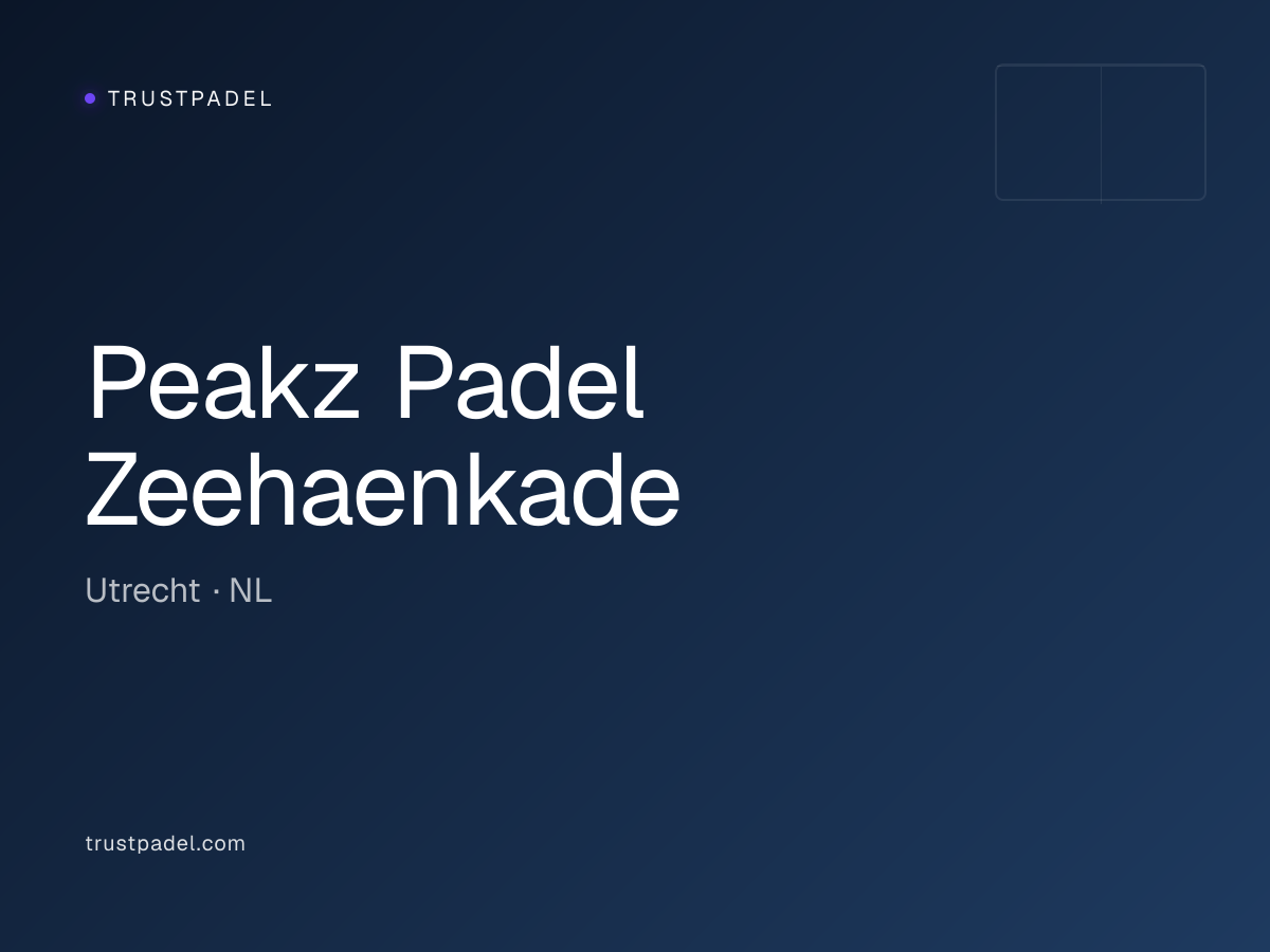 Peakz Padel Zeehaenkade padel club