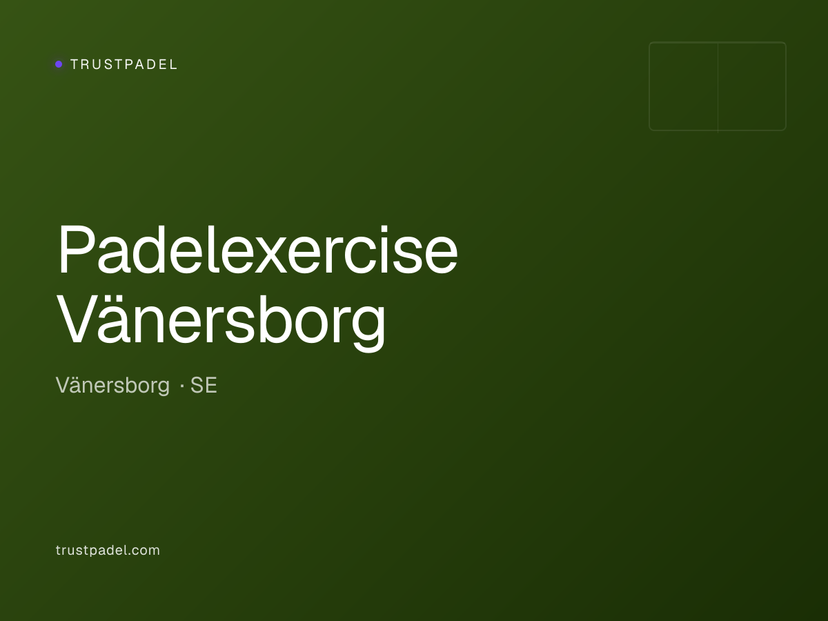 Padelexercise Vänersborg padel club