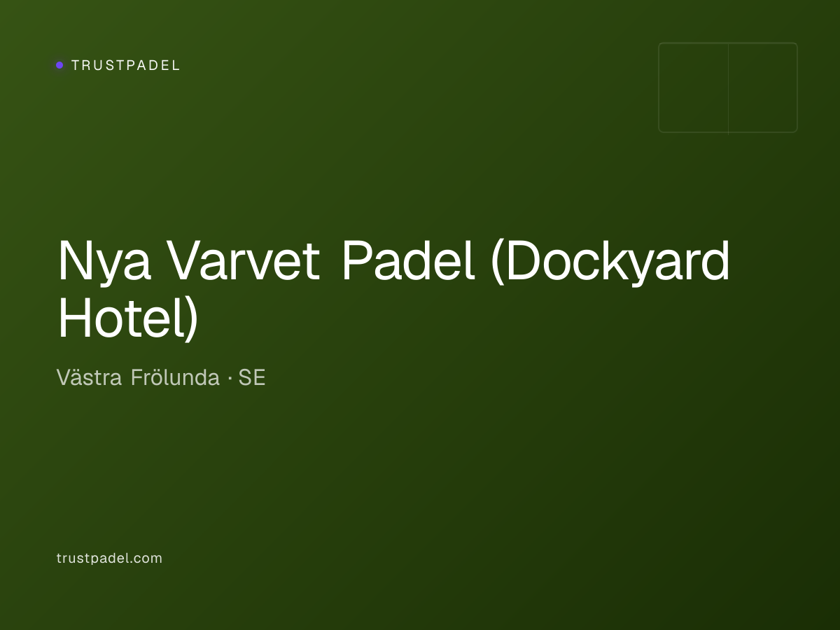 Nya Varvet Padel (Dockyard Hotel) padel club