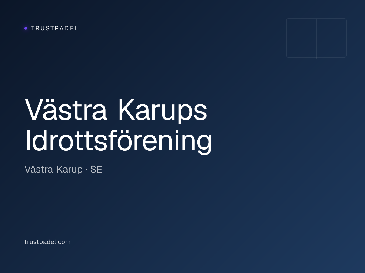 Västra Karups Idrottsförening padel club
