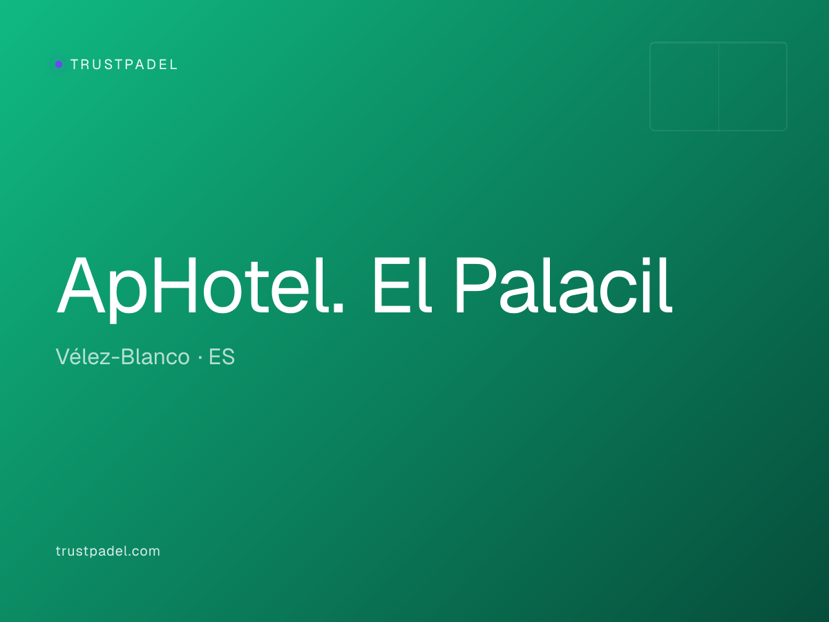 ApHotel. El Palacil padel club