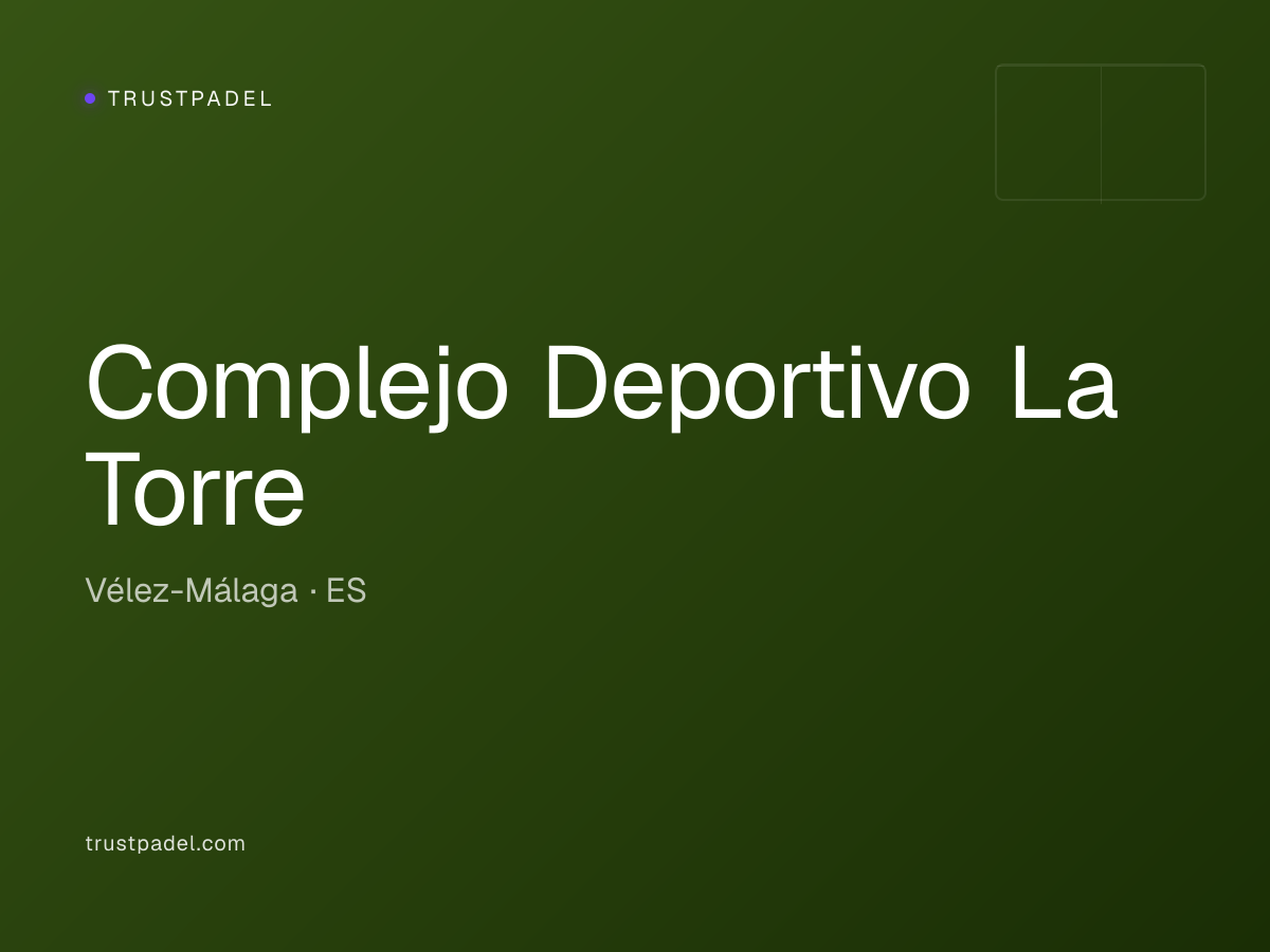Complejo Deportivo La Torre padel club