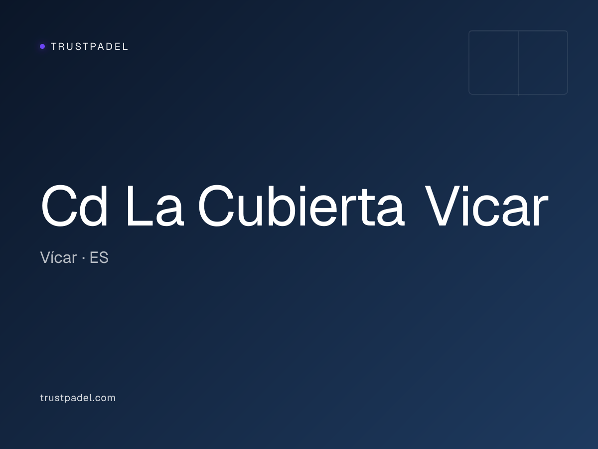 Cd La Cubierta Vicar padel club