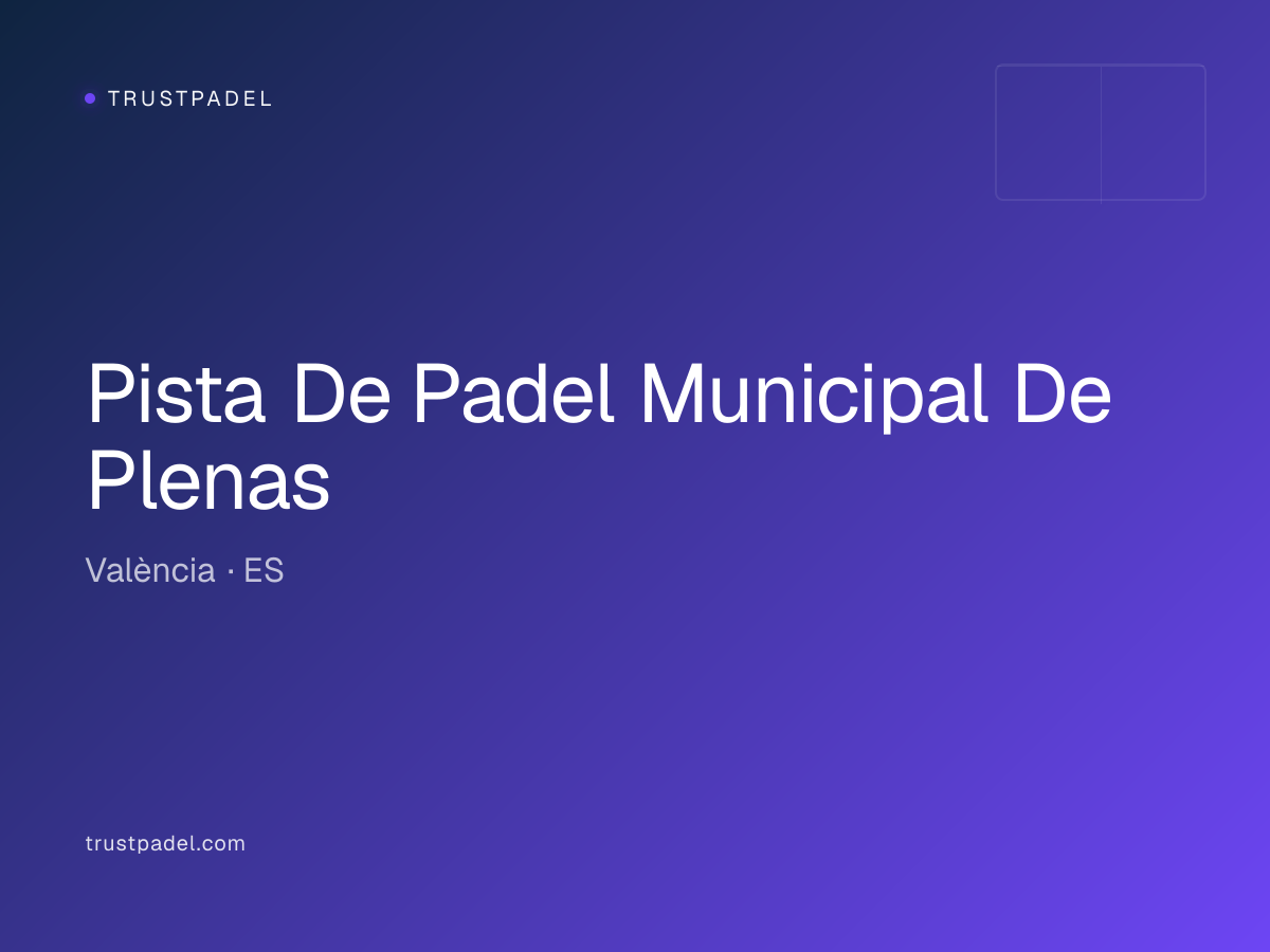 Pista De Padel Municipal De Plenas padel club