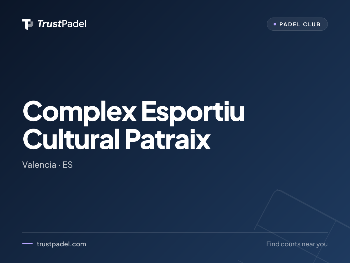 Complex Esportiu Cultural Patraix padel club