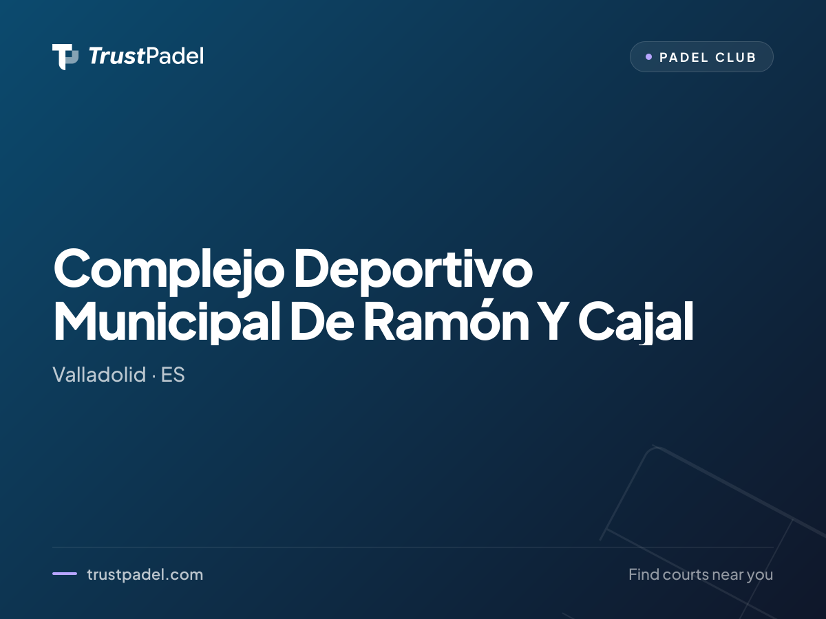 Complejo Deportivo Municipal De Ramón Y Cajal padel club