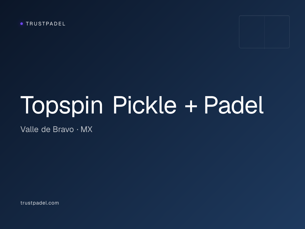 Topspin Pickle + Padel padel club