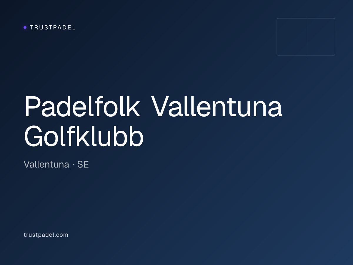 Padelfolk Vallentuna Golfklubb padel club