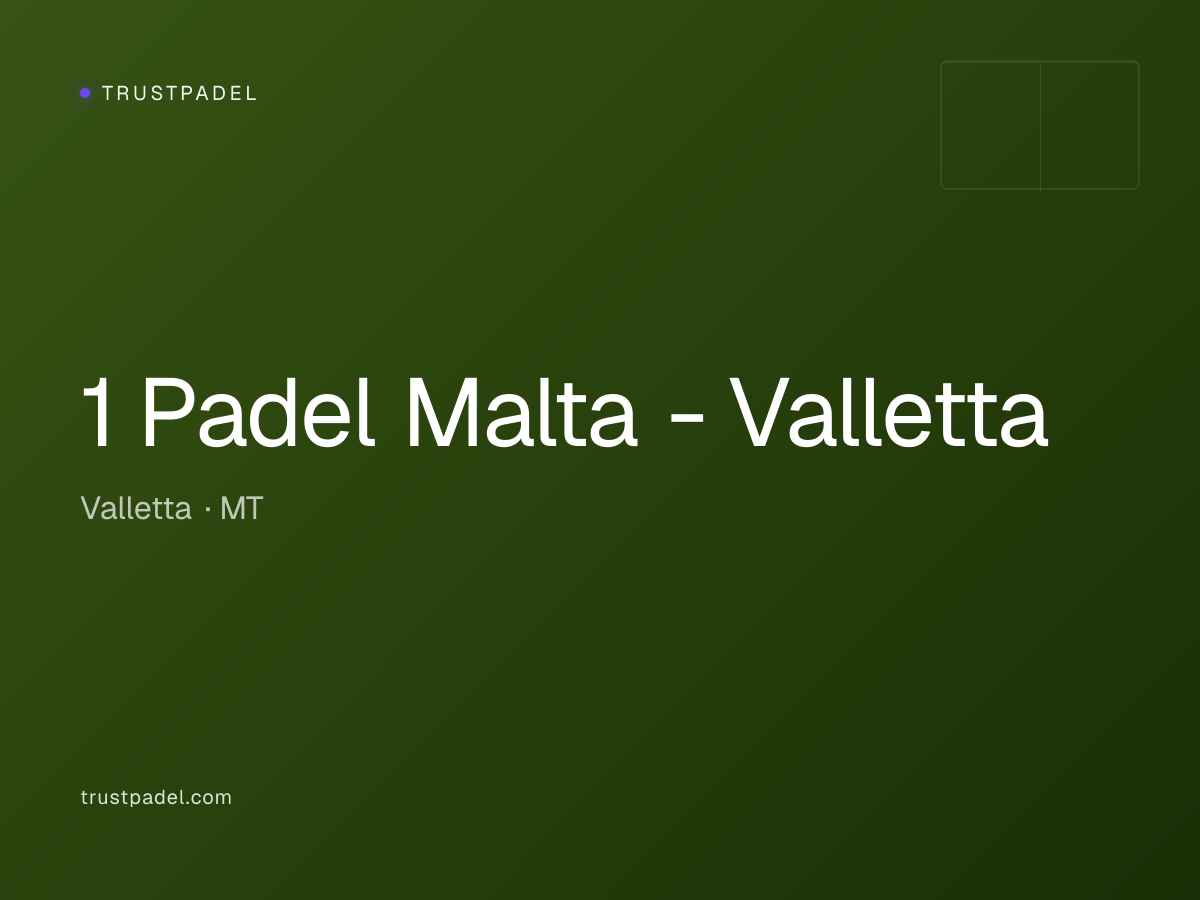 1 Padel Malta - Valletta padel club