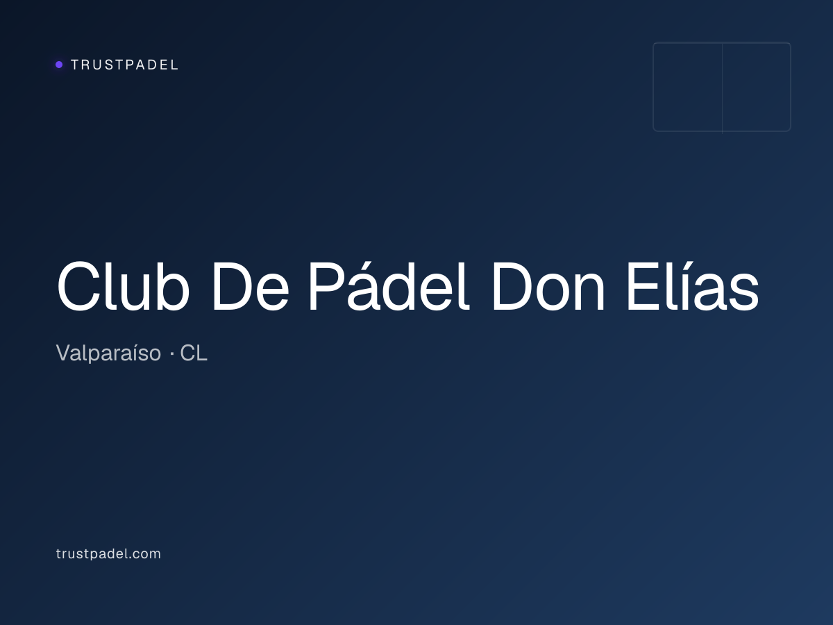 Club De Pádel Don Elías padel club