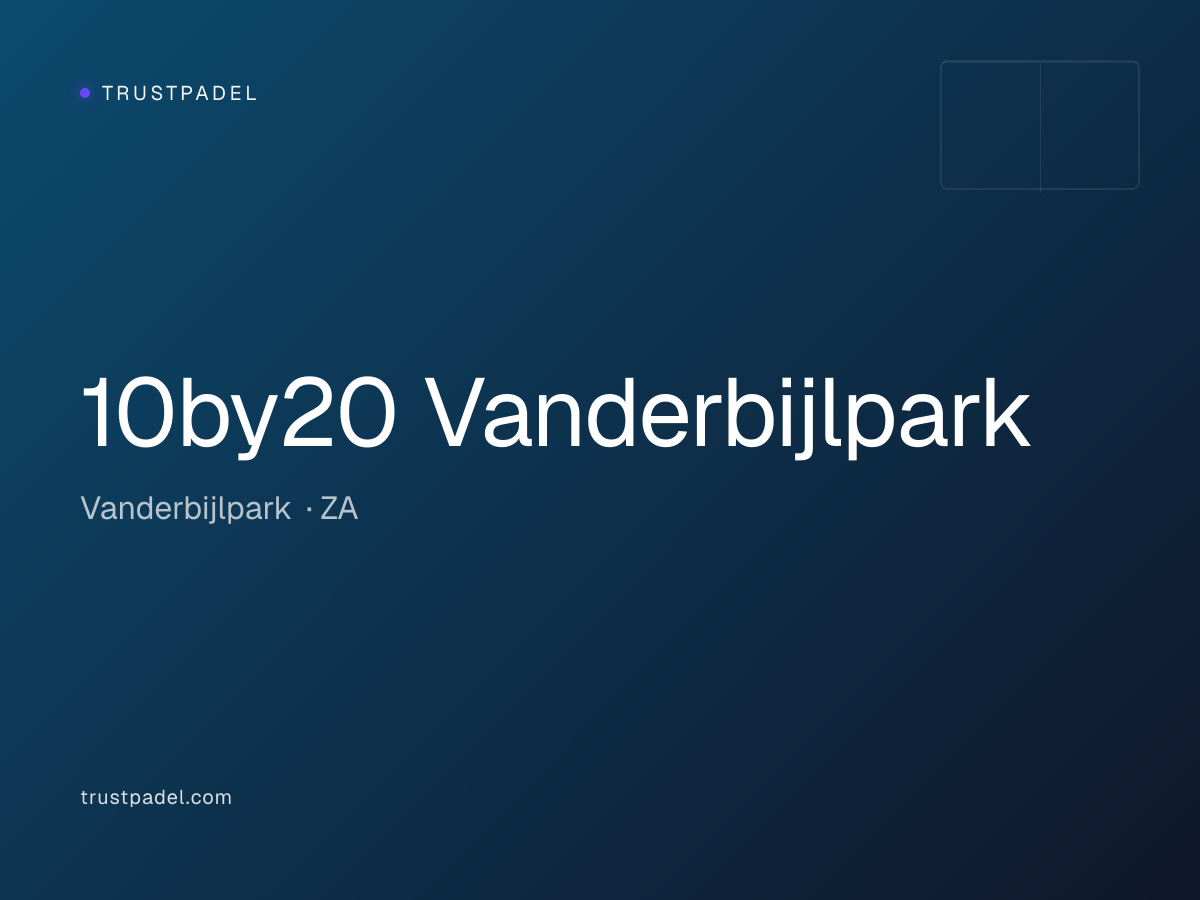 10by20 Vanderbijlpark padel club