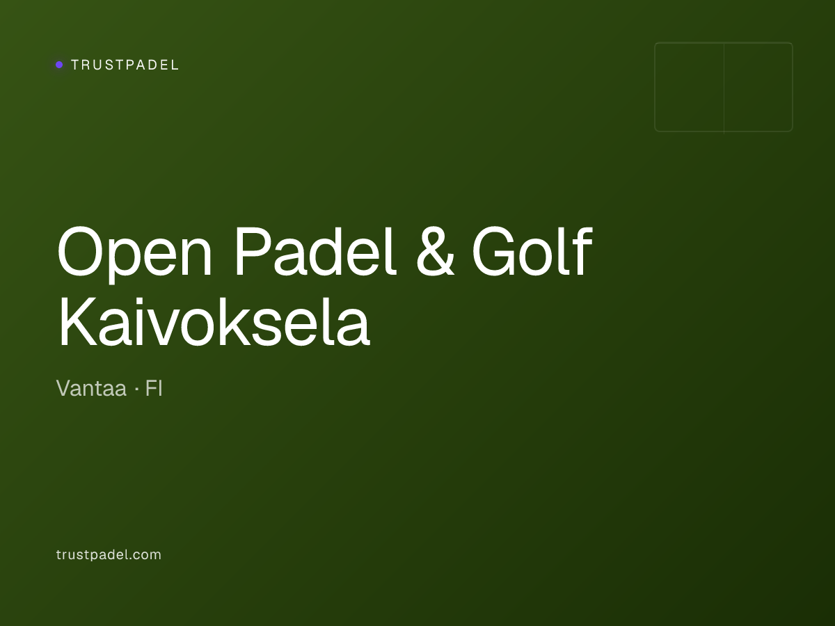 Open Padel & Golf Kaivoksela padel club