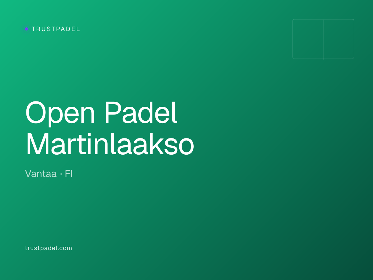 Open Padel Martinlaakso padel club