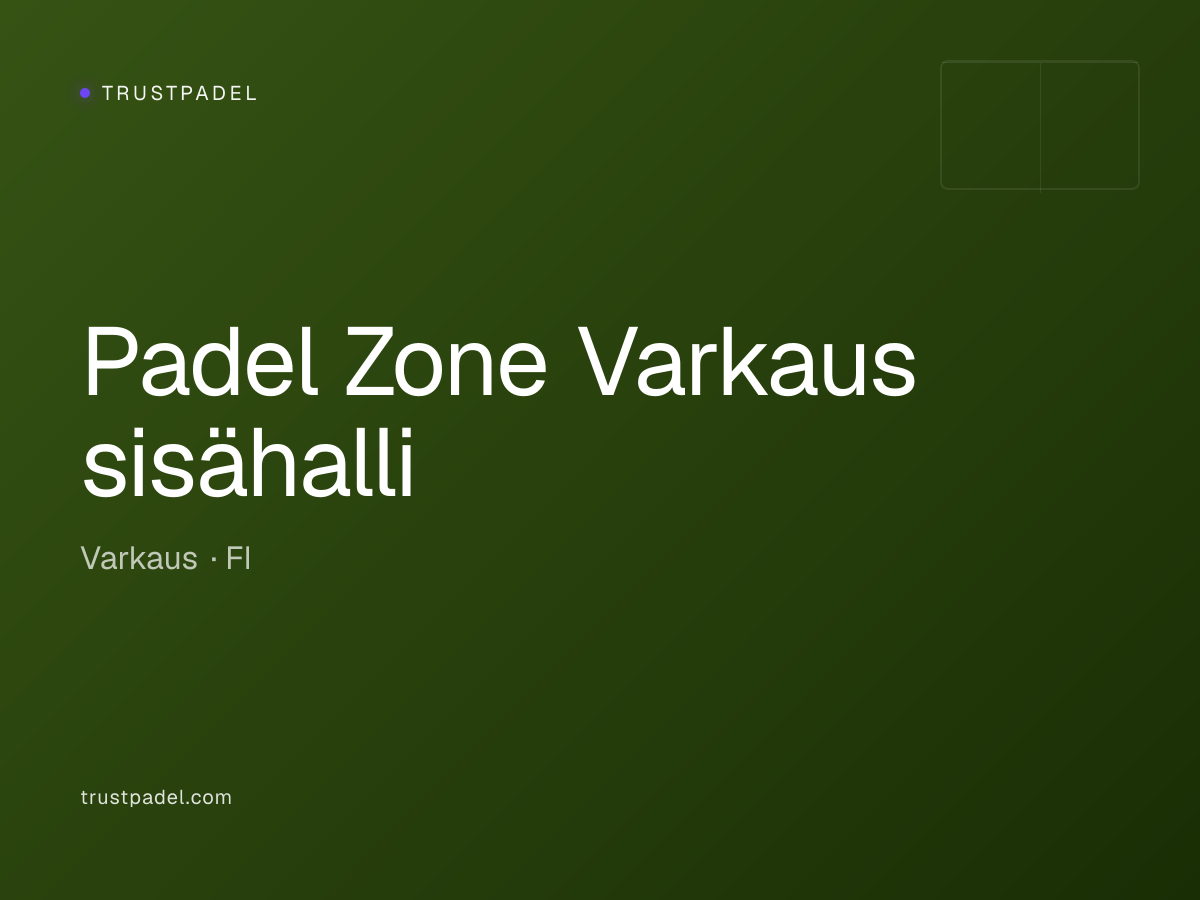 Padel Zone Varkaus sisähalli padel club