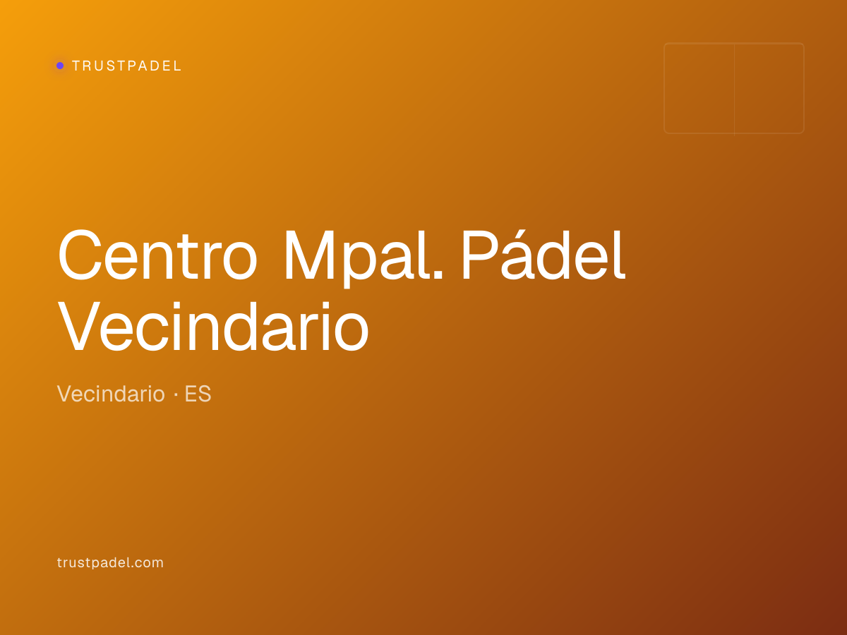 Centro Mpal. Pádel Vecindario padel club