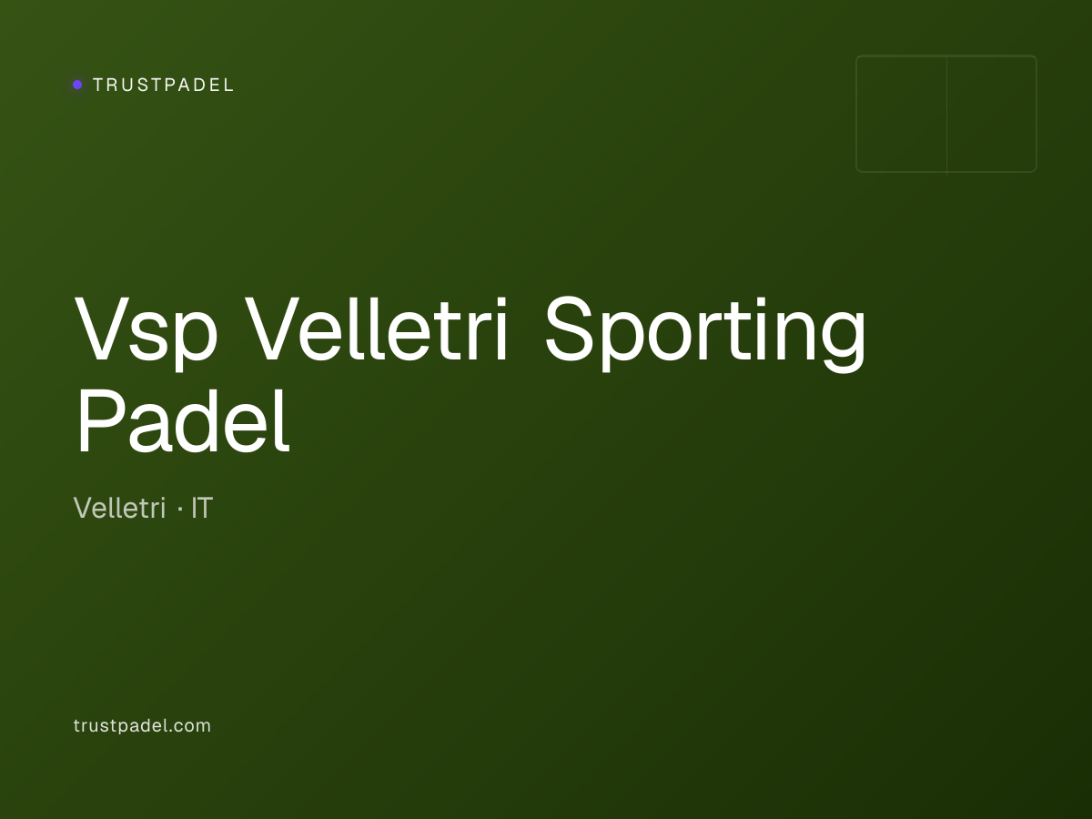 Vsp Velletri Sporting Padel padel club