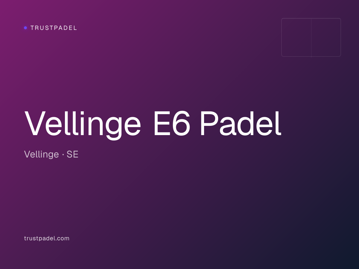 Vellinge E6 Padel padel club