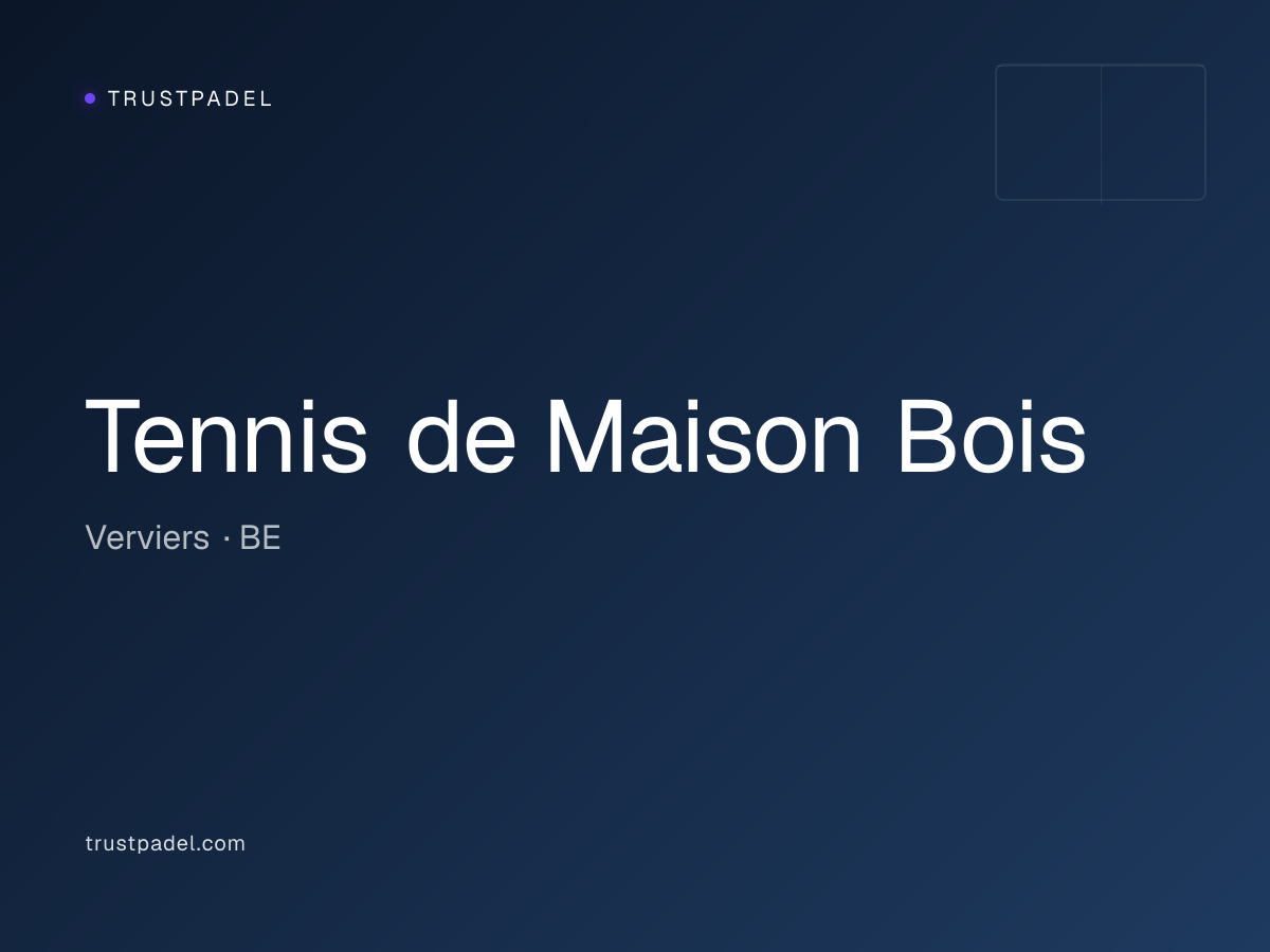 Tennis de Maison Bois padel club