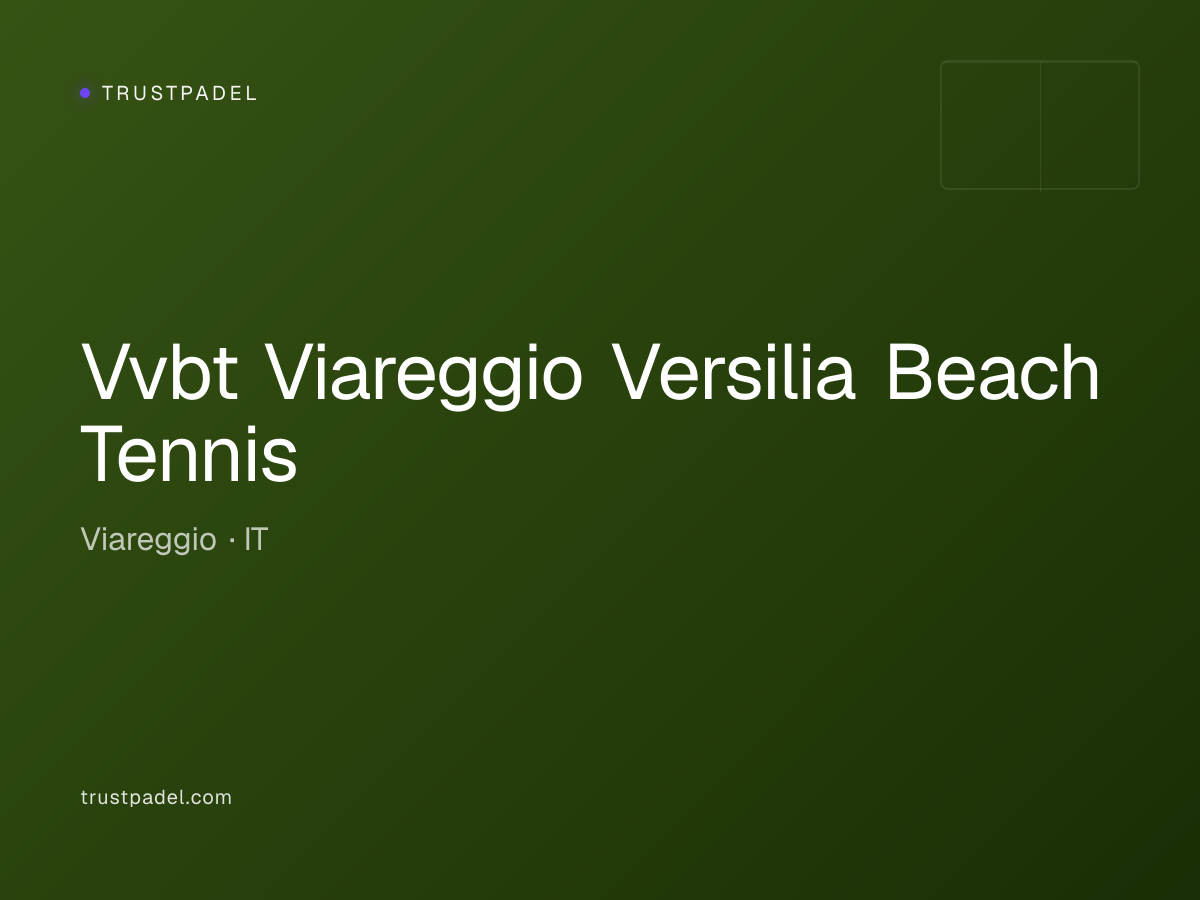 Vvbt Viareggio Versilia Beach Tennis padel club