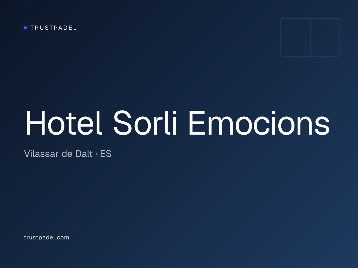 Hotel Sorli Emocions padel club