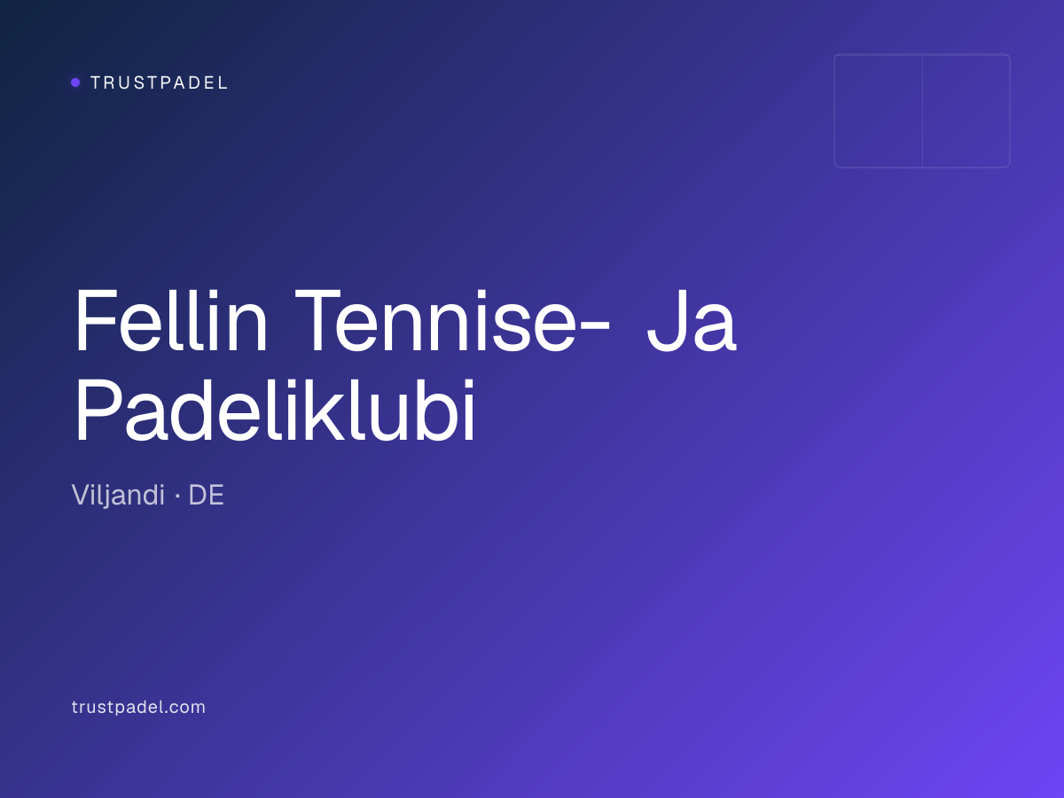 Fellin Tennise- Ja Padeliklubi padel club