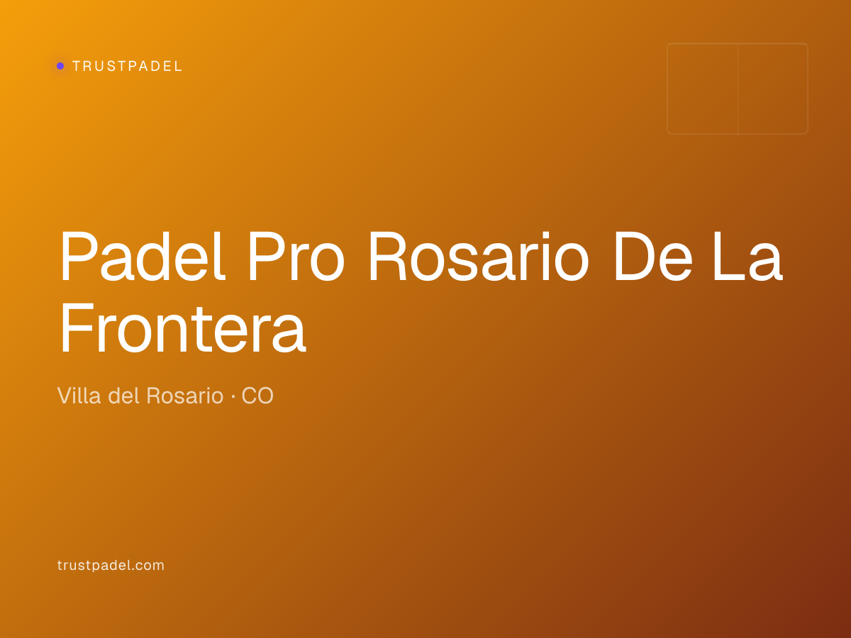 Padel Pro Rosario De La Frontera padel club