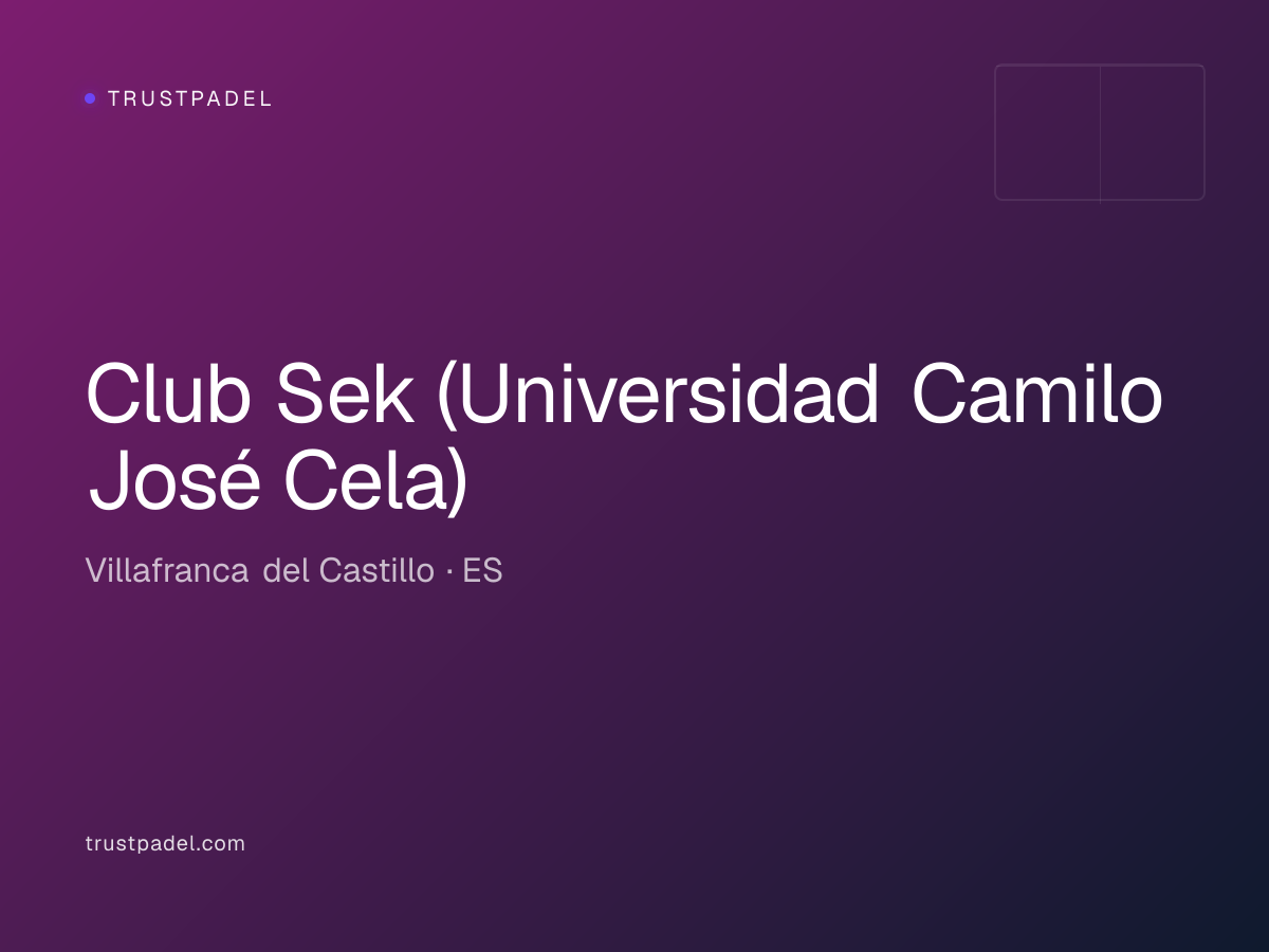 Club Sek (Universidad Camilo José Cela) padel club