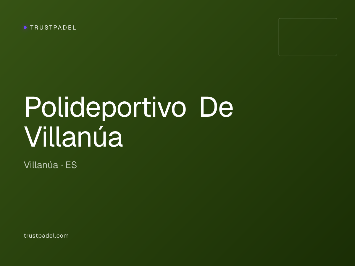 Polideportivo De Villanúa padel club
