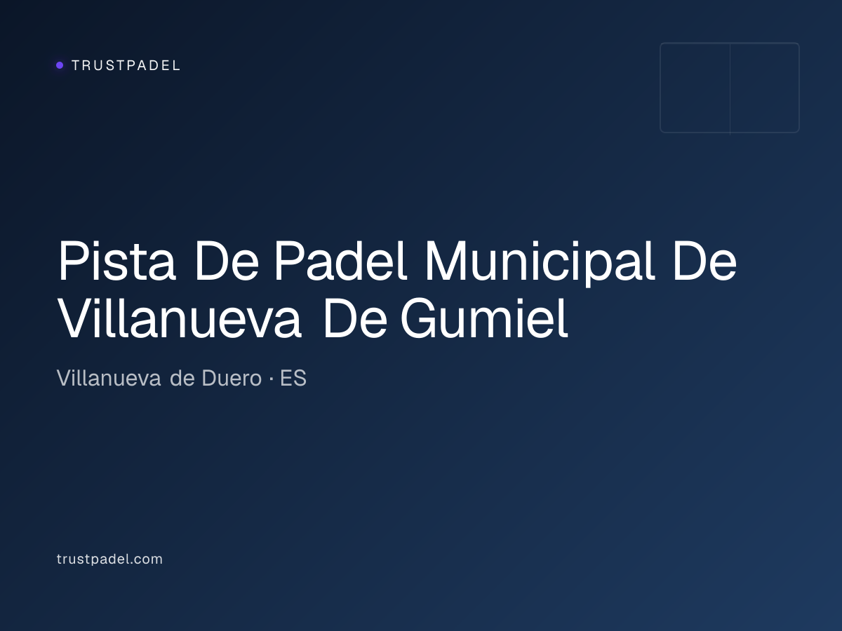 Pista De Padel Municipal De Villanueva De Gumiel padel club