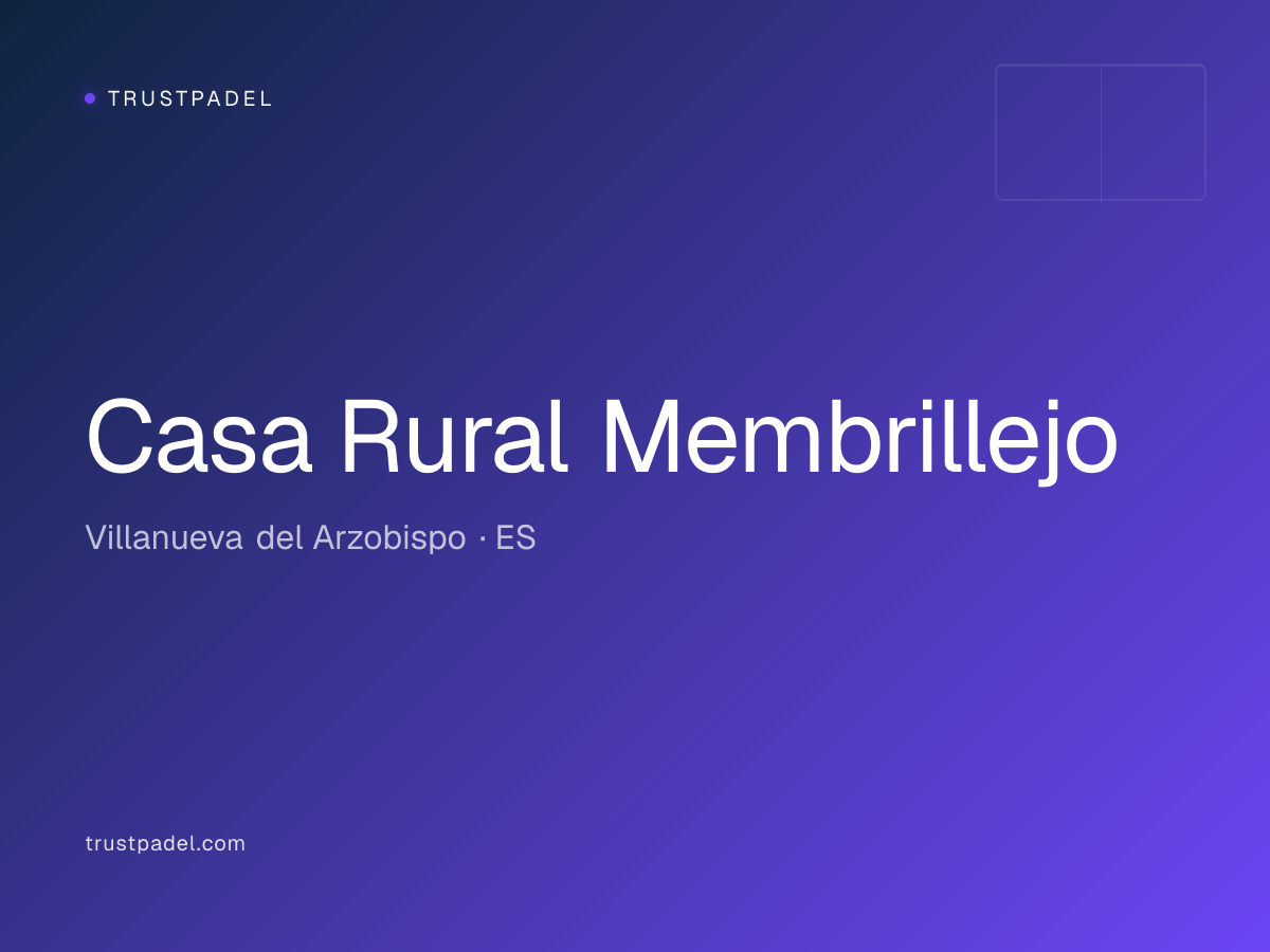 Casa Rural Membrillejo padel club