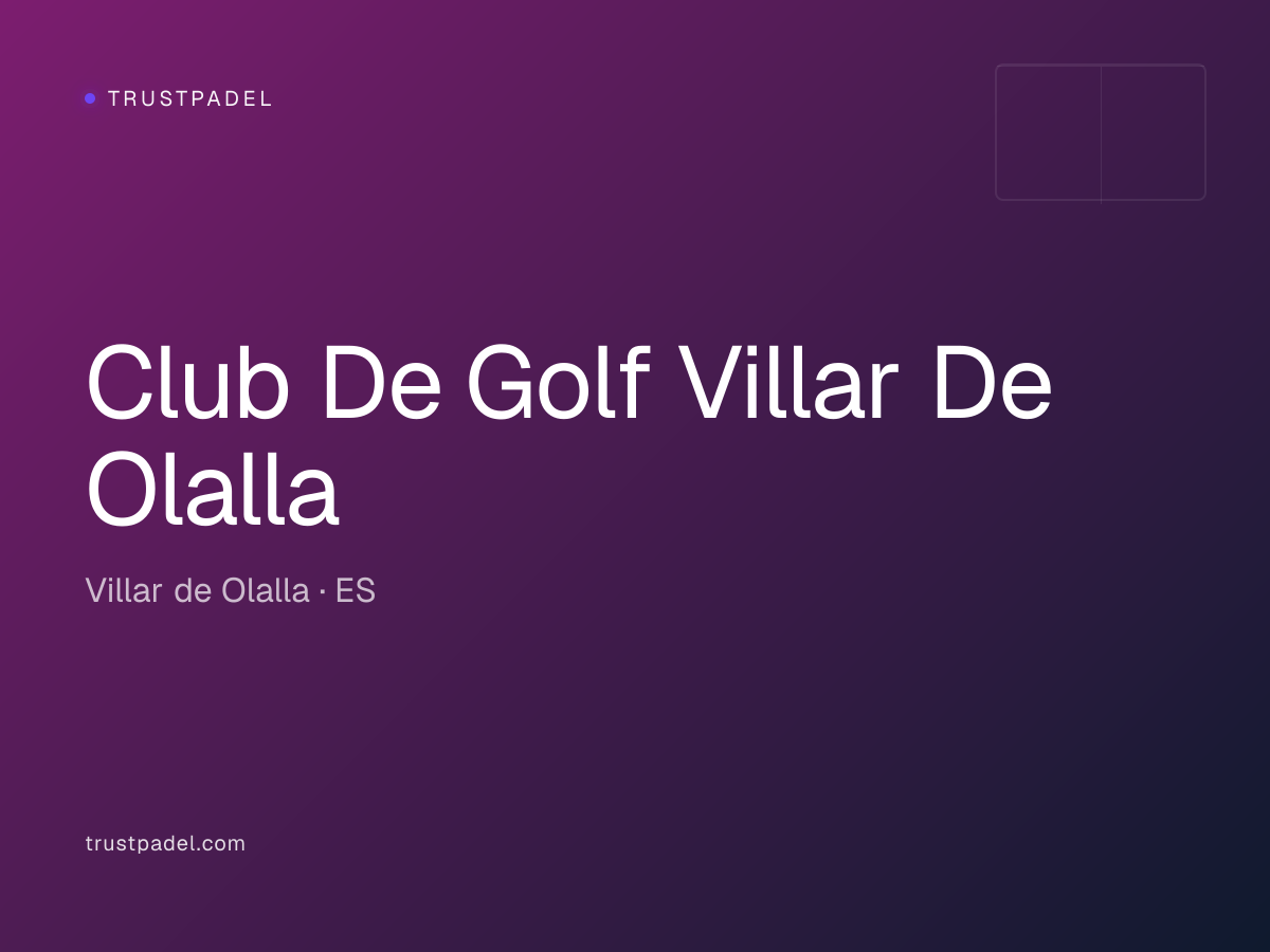 Club De Golf Villar De Olalla padel club