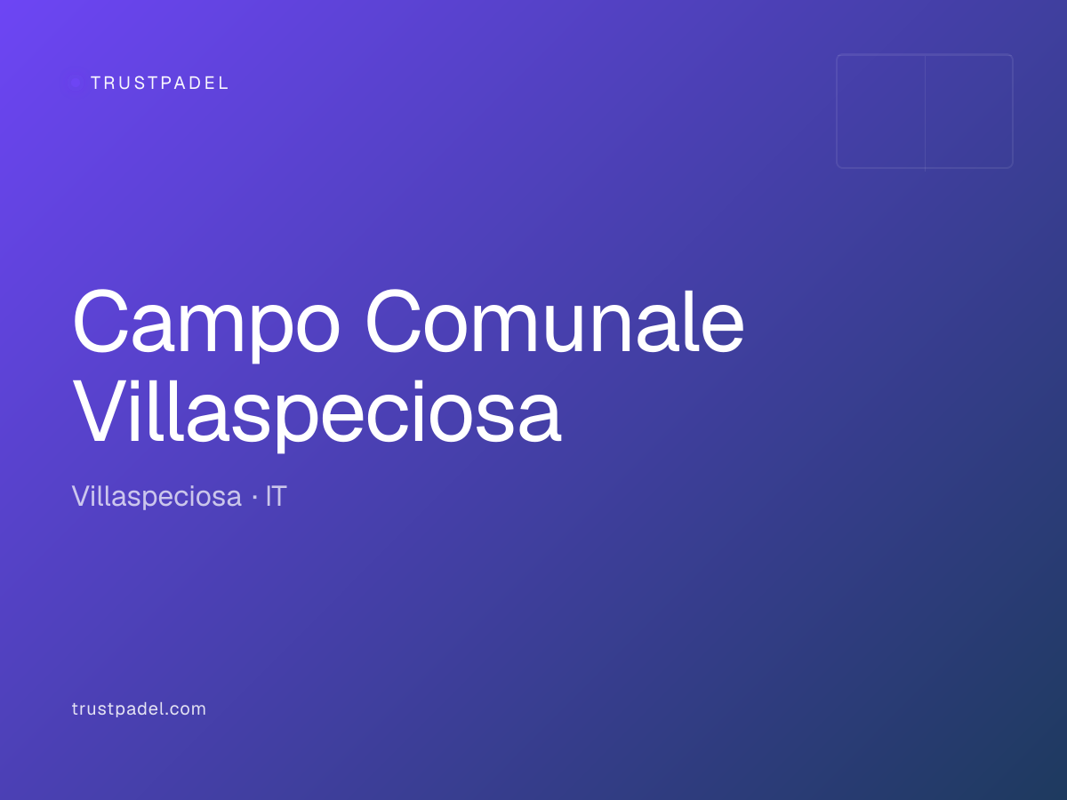 Campo Comunale Villaspeciosa padel club