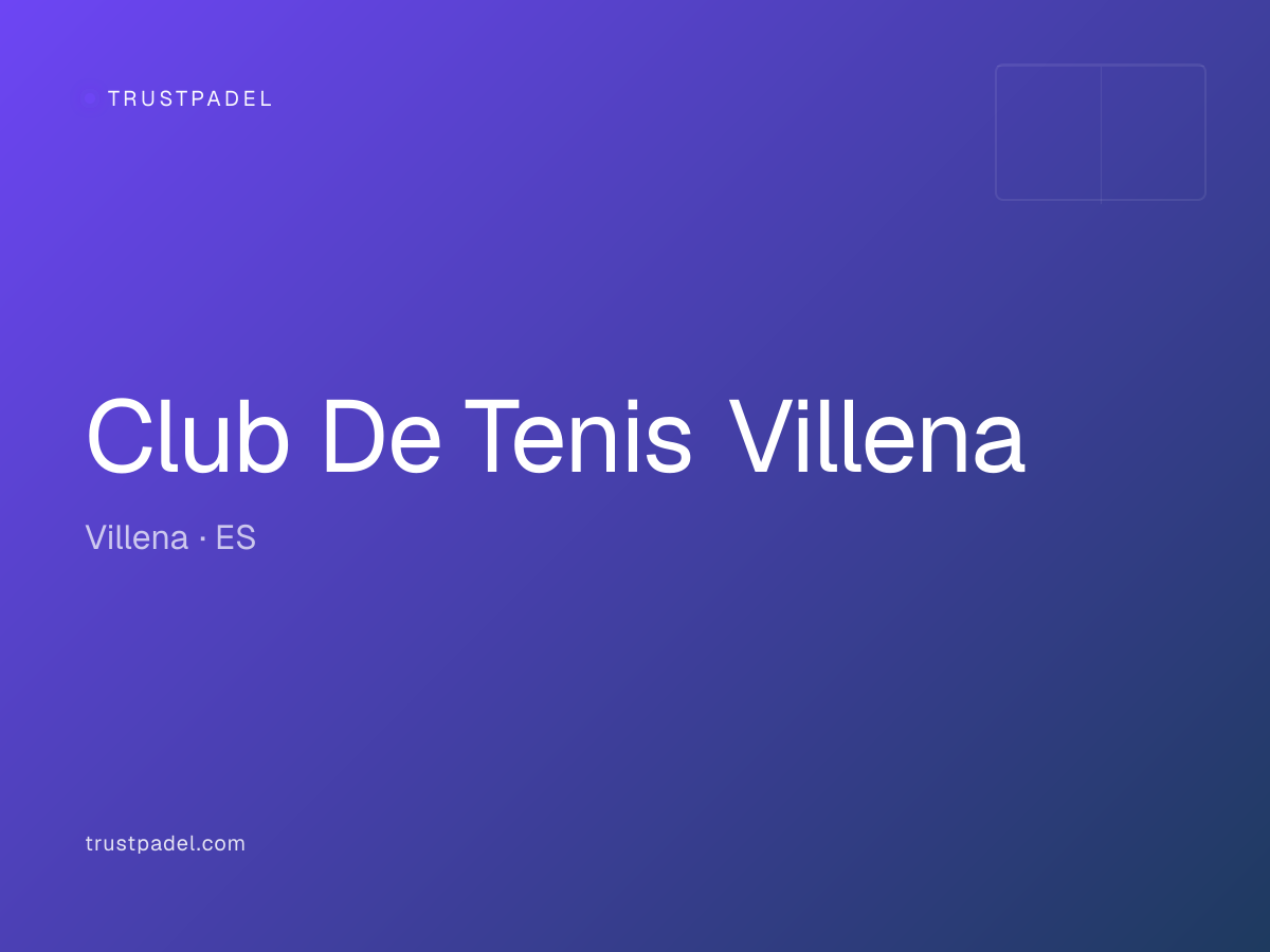 Club De Tenis Villena padel club