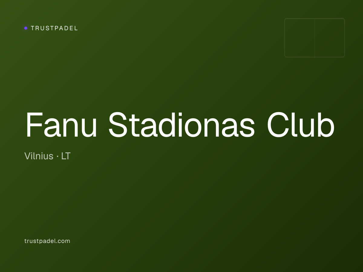 Fanu Stadionas Club padel club