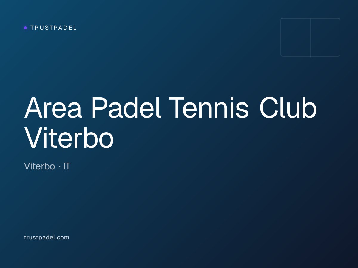Area Padel Tennis Club Viterbo padel club