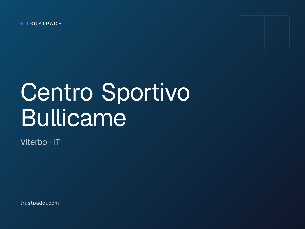 Centro Sportivo Bullicame padel club