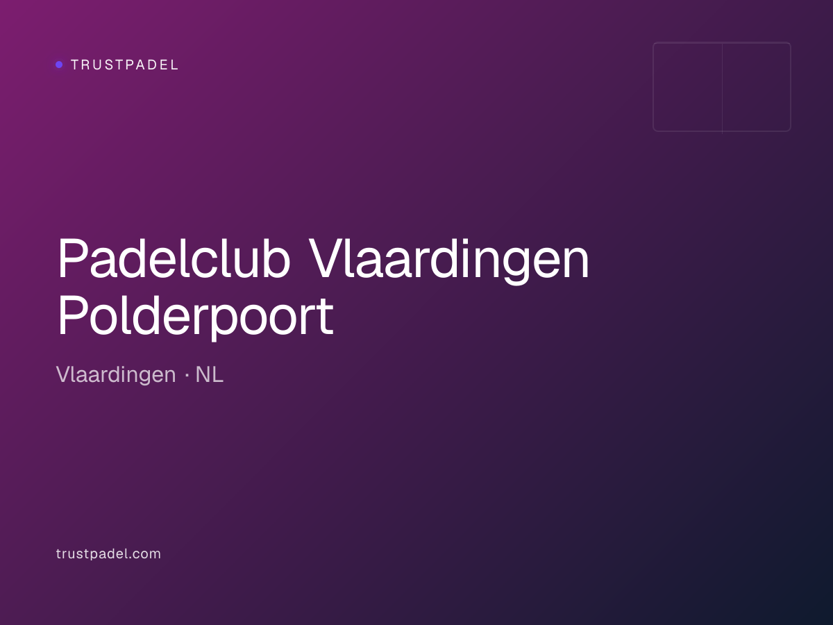 Padelclub Vlaardingen Polderpoort padel club