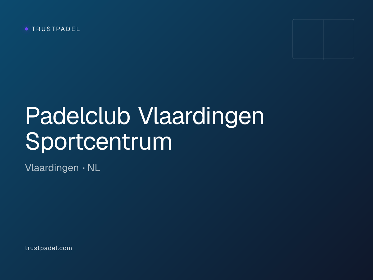 Padelclub Vlaardingen Sportcentrum padel club