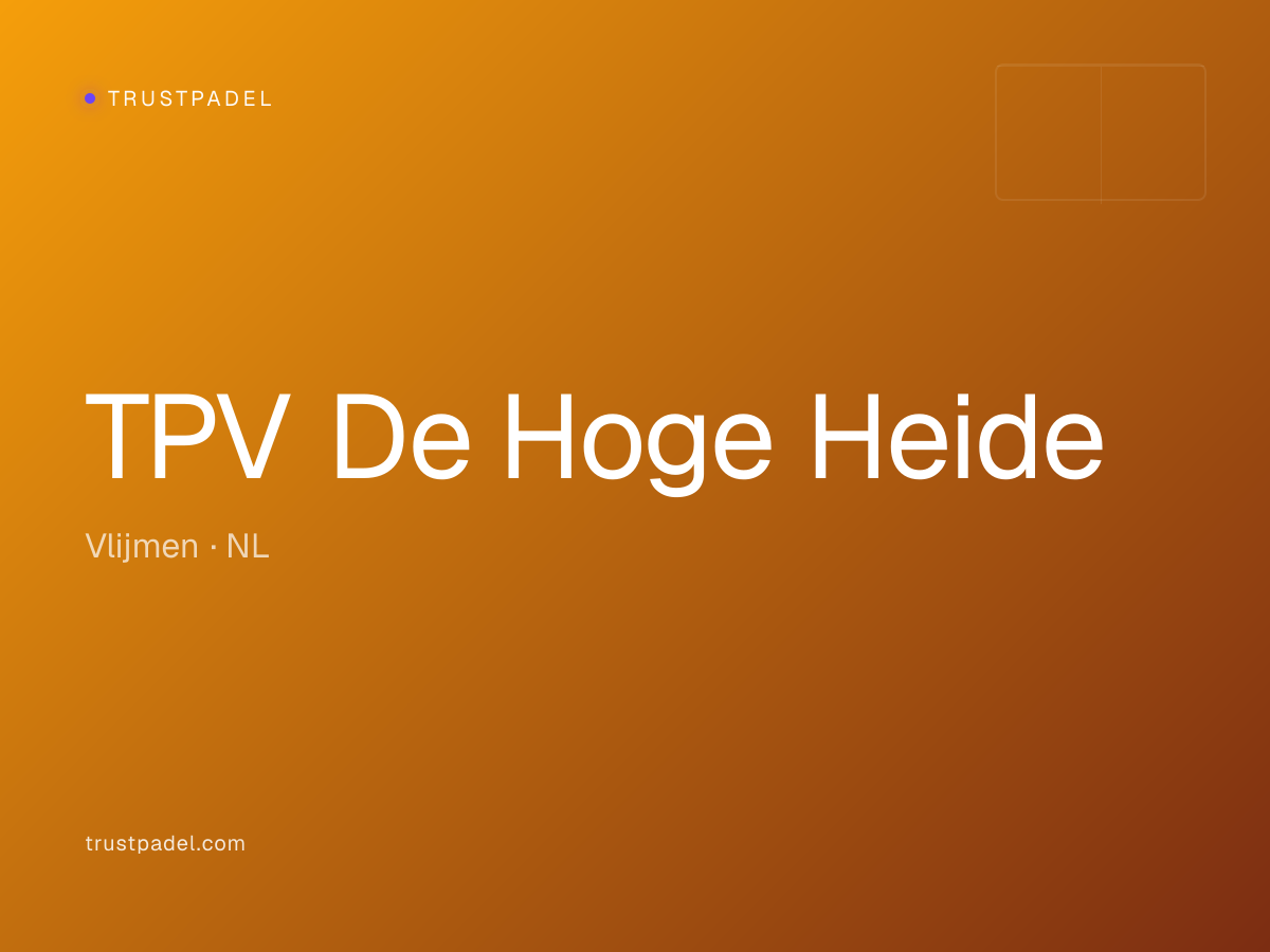TPV De Hoge Heide padel club