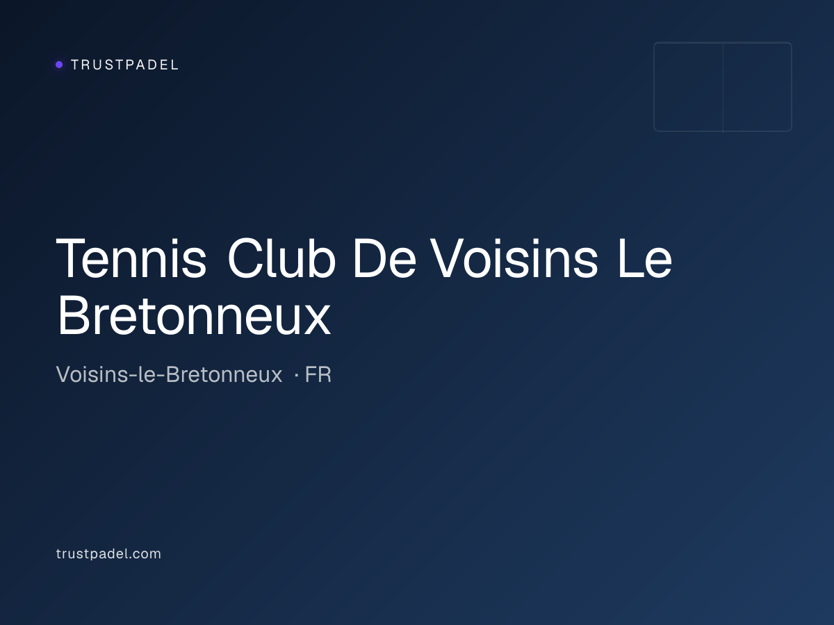 Tennis Club De Voisins Le Bretonneux padel club